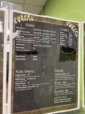 Menu  at Preference in Anchorage