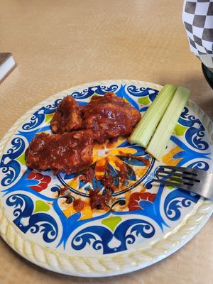 Half eaten wings at Preference in Anchorage