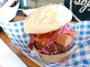 Berlin disco burger at The Tanners Arms in Newcastle Upon Tyne