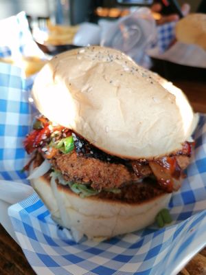 Frickin burger at The Tanners Arms in Newcastle Upon Tyne