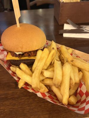 Vegan flaming eck burger   at The Tanners Arms in Newcastle Upon Tyne
