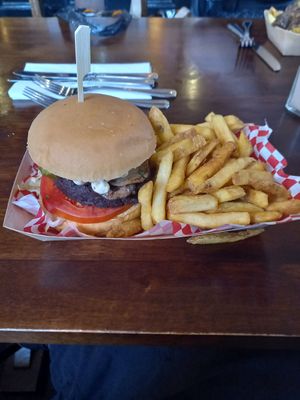 Vegan Shmoves Burger. at The Tanners Arms in Newcastle Upon Tyne