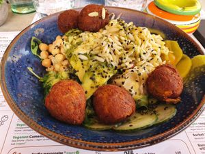 Vegan power bowl at Restaurant Aal Eechternoach in Echternach