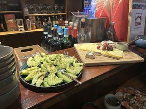 Cold savory selection of the brunch  at Restaurant Aal Eechternoach in Echternach