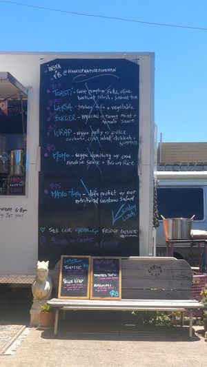 Menu at Freaks of Nature in Culburra Beach