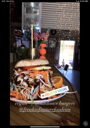 TOHU GORENG MAYHEM BURGER, with Kraken Sourdough Bakery at Basin View  at Freaks of Nature in Culburra Beach