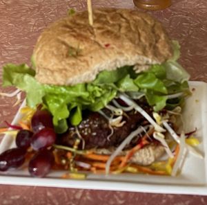 Veggie lord burger  at Freaks of Nature in Culburra Beach