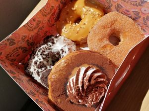 Cookies and Cream, Salted Caramel Hazelnut, Cinnamon Sugar, Tiramisu  at Brammibal's Donuts - Friedrichshain in Berlin