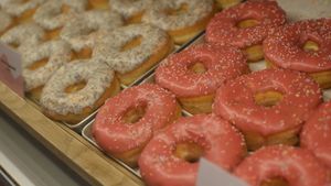 lemon poppy seed and strawberry at Brammibal's Donuts - Friedrichshain in Berlin