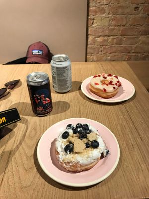 The blueberry lemon cheesecake donut was really good!  at Brammibal's Donuts - Friedrichshain in Berlin