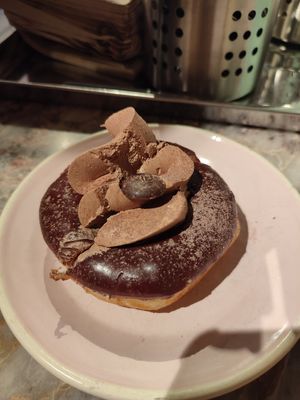 Nougat donut at Brammibal's Donuts - Friedrichshain in Berlin