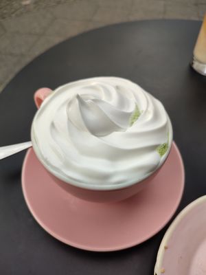 Matcha with oat whipped cream at Brammibal's Donuts - Friedrichshain in Berlin
