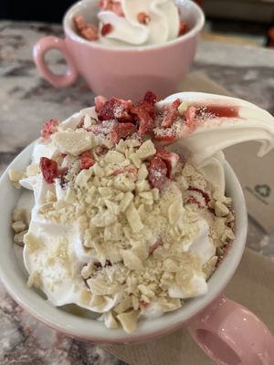 Spaghetti soft serve ice creamm  at Brammibal's Donuts - Friedrichshain in Berlin