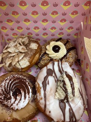 Crispy Cinamon, Frankfurter Kranz, Tiramisu, cookie Dough at Brammibal's Donuts - Friedrichshain in Berlin