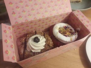 Frankfurt kranz (charity) and berry + pear weekend spe ial at Brammibal's Donuts - Friedrichshain in Berlin