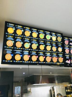 All the pizzas at Pizza Huus in Bern