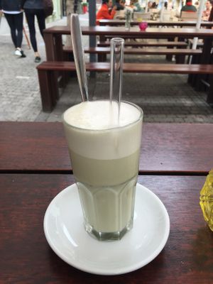 Matcha Latte with Oat Milk at Organic Kitchen in Stuttgart