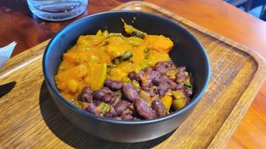 This was surprisingly a side dish of vegetables.  I'd be happy having this as a main. at Africa Coffee & Tea in Hong Kong Island