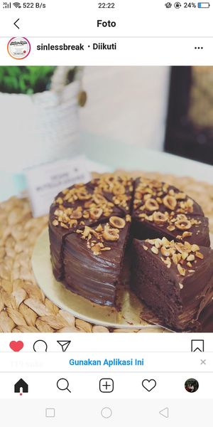 Vegan "Nutella" Sacher at Sinlessbreak in Jakarta