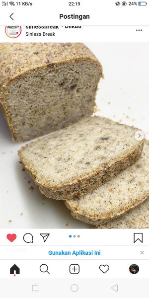 Vegan, flourless, gluten-free, sugar-free, soy-free, yeast-free bread at Sinlessbreak in Jakarta