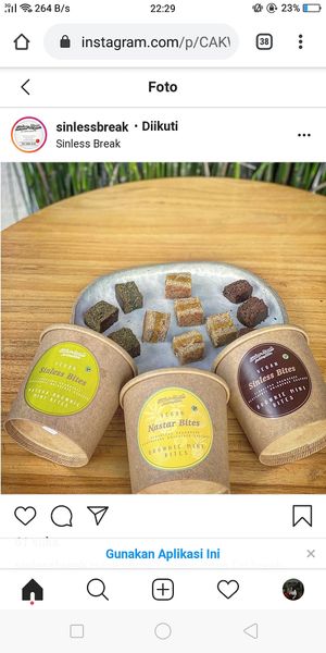 Vegan, flourless, gluten-free, sugar-free mini bites at Sinlessbreak in Jakarta