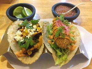 Veggie & rocket tacos at Mexican Choice  in Da Nang