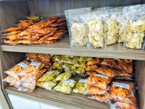 Local vegan snacks at Ariya Maitreya Restaurant 彌勒佛素食館 in Batam