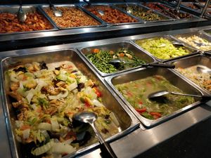 Buffet selection at Ariya Maitreya Restaurant 彌勒佛素食館 in Batam