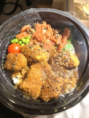 Chickn Katsu tasted amazing!  at Crazy Vegan Sushi in North West London