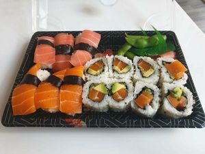 Vegan sushi platter at Crazy Vegan Sushi in North West London