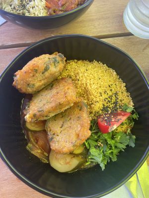 Veggie patties with semolina   at Arundo in Strasbourg