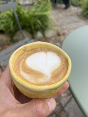 Vegan latte  at Terpager & Co in Ribe