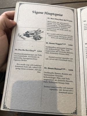 Speisekarte at Maison Viet in Leipzig