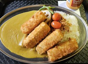 Vegetable curry with tofu katsu. at Mr Japanese Curry in Vancouver