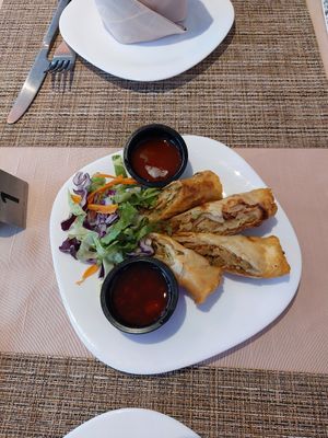 Spring rolls at Mr. Woo in Paphos
