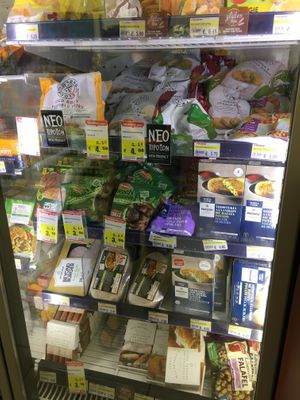 Frozen vegan products at Alphamega Paphos in Paphos