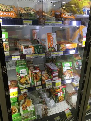 Frozen vegan products at Alphamega Paphos in Paphos