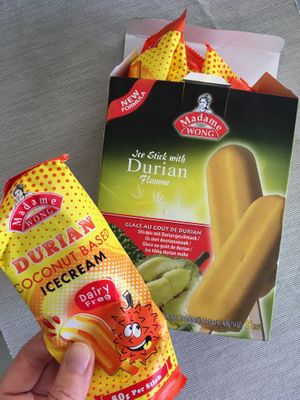 Delicious durian coconut based ice cream ♥️ at Chinese Asia Supermarket in Paphos