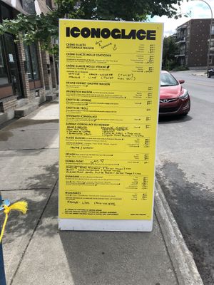 Choices at Iconoglace in Montreal