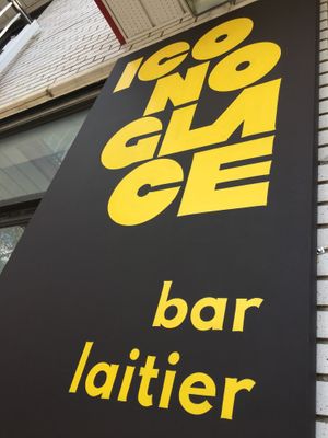 Sign at Iconoglace in Montreal