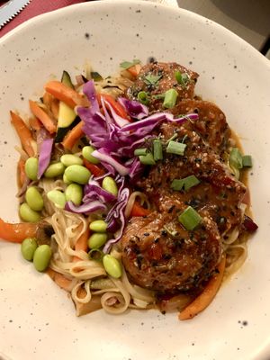 Wok with soy fillets  at Kozy Eats  in Riga