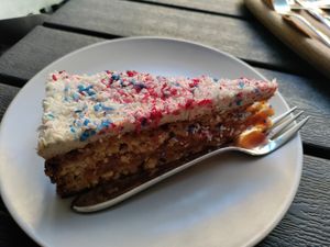 Coconut cake at Kozy Eats  in Riga