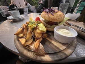 Protein burger  at Kozy Eats  in Riga