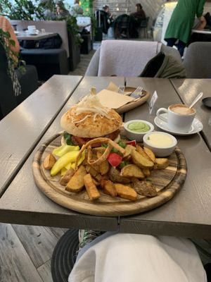 Caesar salad burger   at Kozy Eats  in Riga