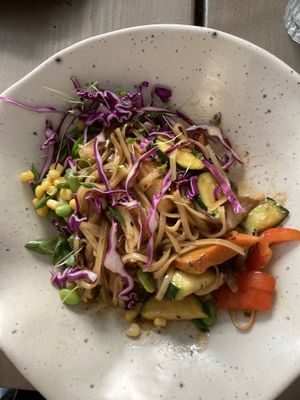 Soya fillet wok and smoky tofu wok were really tasty. There was kind of teryaki type of sauce. 

Good selection of vegan cakes (especially chocolate cakes!)   at Kozy Eats  in Riga