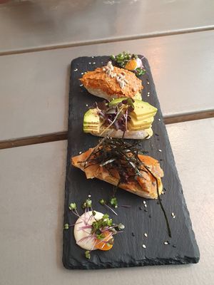 Trio bruschetta at Kozy Eats  in Riga