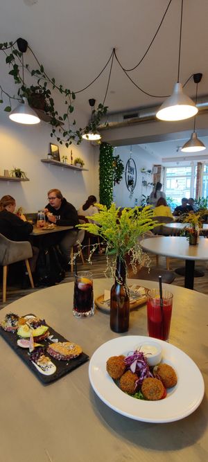 Bruschetta and mushroom crocettes at Kozy Eats  in Riga