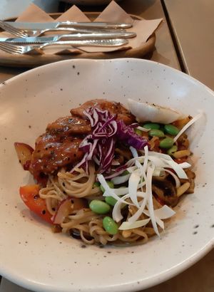 Lovely soy pieces! at Kozy Eats  in Riga