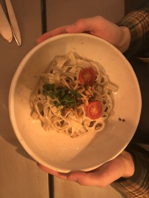 mushroom pasta  at Kozy Eats  in Riga