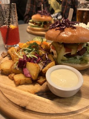 Soy burgerrs  at Kozy Eats  in Riga